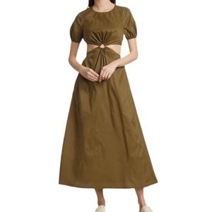 STAUD Caper Calypso Cut-Out Maxi Dress Large